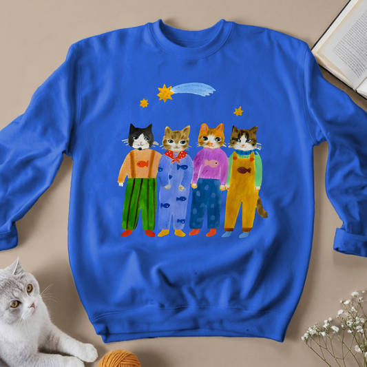 Cute Cats Family Cartoon Kittens Unisex Sweatshirts - Meowiprints