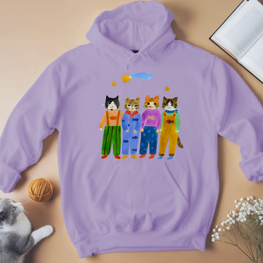 Cute Cats Family Cartoon Kittens Unisex Hoodie - Meowiprints