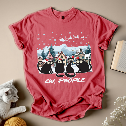 Ew People Christmas Cat Unisex Shirt