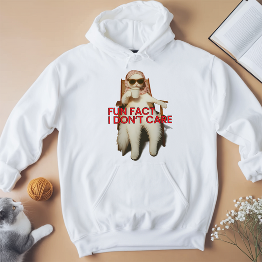 Fun Fact I Don’t Care Unisex Hoodie - Meowiprints