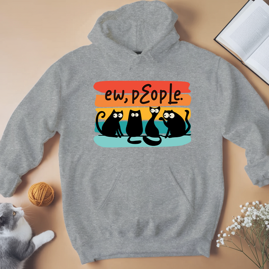 Funny Ew People Cat Unisex Hoodie - Meowiprints