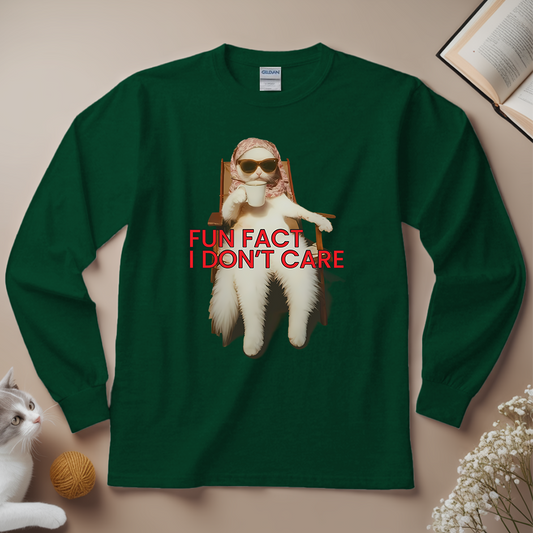 Fun Fact I Don’t Care Unisex Long Sleeves - Meowiprints