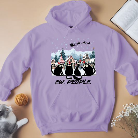 Ew People Christmas Cat Unisex Hoodie - Meowiprints