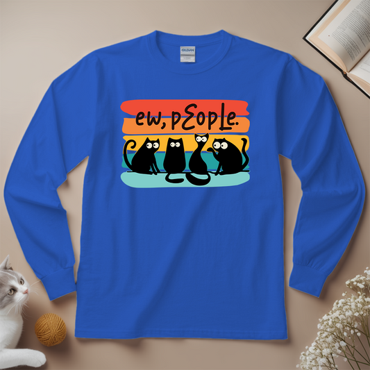 Funny Ew People Cat Unisex Long Sleeves - Meowiprints