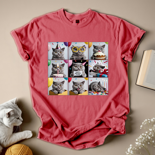 Funny Cat Birthday Graphic T-Shirt