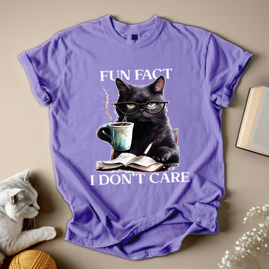 Fun Fact I Don’t Care Cat Lovers Unisex T-Shirt